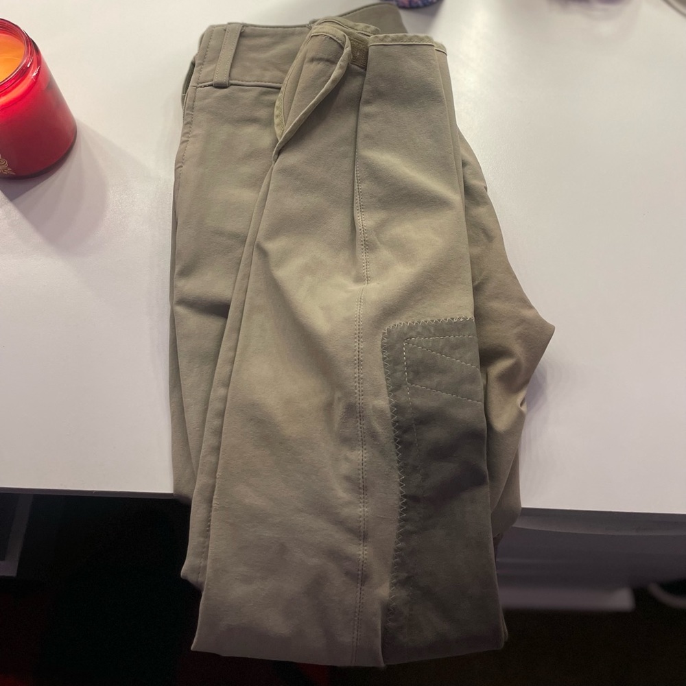 Tan tailored sportsman’s size 24s!